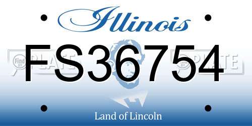 FS36754 Illinois License Plate