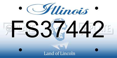 FS37442 Illinois License Plate
