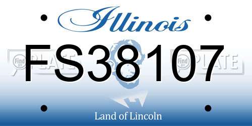 FS38107 Illinois License Plate
