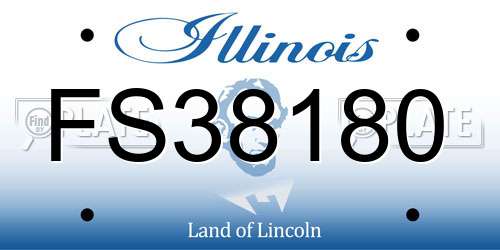 FS38180 Illinois License Plate