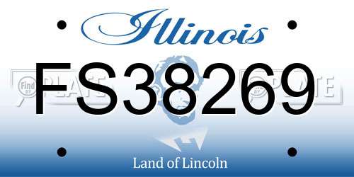 FS38269 Illinois License Plate