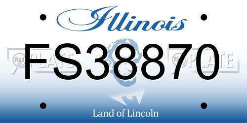 FS38870 Illinois License Plate