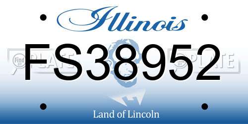 FS38952 Illinois License Plate
