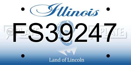 FS39247 Illinois License Plate