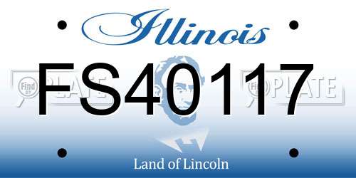 FS40117 Illinois License Plate