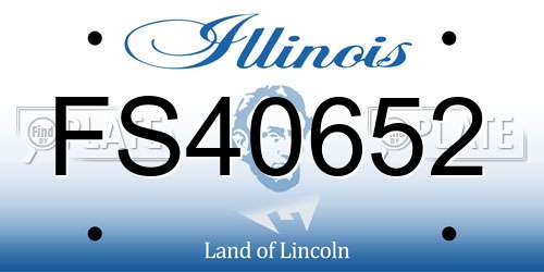 FS40652 Illinois License Plate