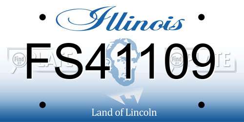 FS41109 Illinois License Plate