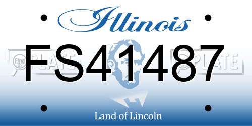 FS41487 Illinois License Plate