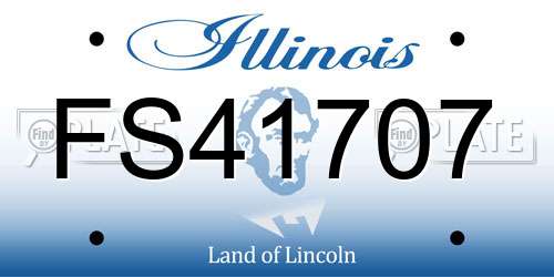 FS41707 Illinois License Plate