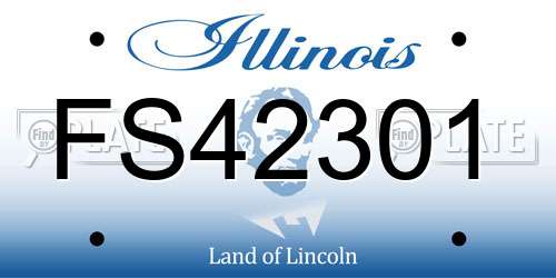 FS42301 Illinois License Plate