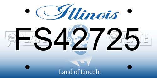 FS42725 Illinois License Plate