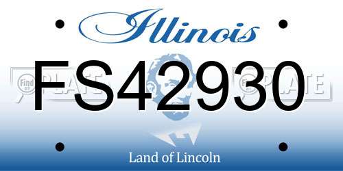 FS42930 Illinois License Plate