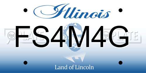 FS4M4G Illinois License Plate