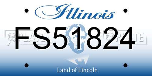 FS51824 Illinois License Plate