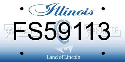 FS59113 Illinois License Plate
