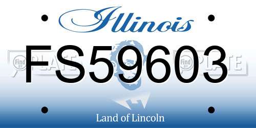 FS59603 Illinois License Plate