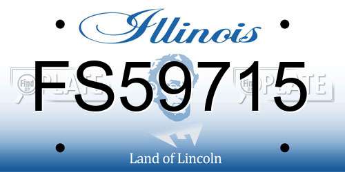 FS59715 Illinois License Plate