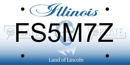FS5M7Z Illinois License Plate