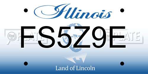 FS5Z9E Illinois License Plate