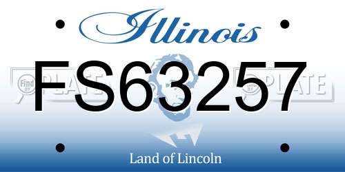 FS63257 Illinois License Plate