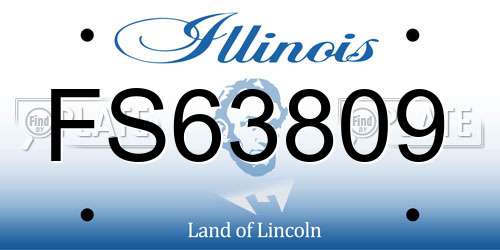 FS63809 Illinois License Plate