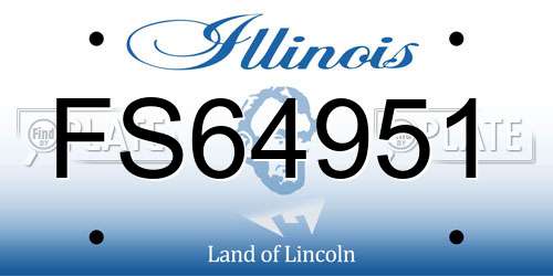 FS64951 Illinois License Plate
