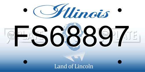 FS68897 Illinois License Plate