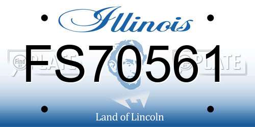 FS70561 Illinois License Plate