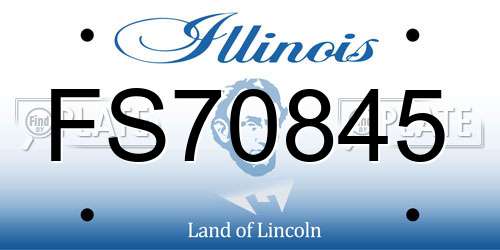 FS70845 Illinois License Plate