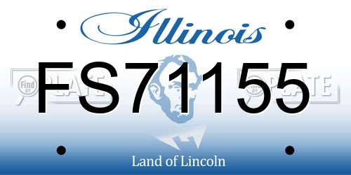 FS71155 Illinois License Plate