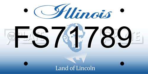 FS71789 Illinois License Plate