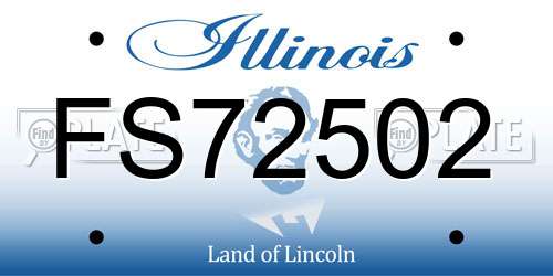 FS72502 Illinois License Plate