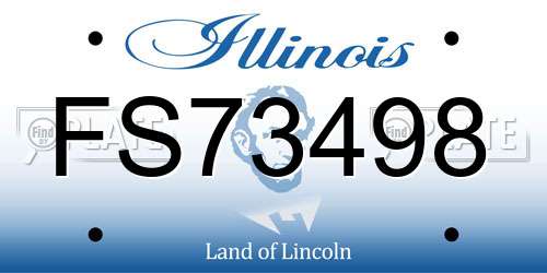 FS73498 Illinois License Plate