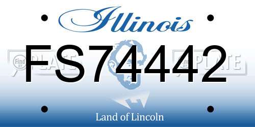 FS74442 Illinois License Plate
