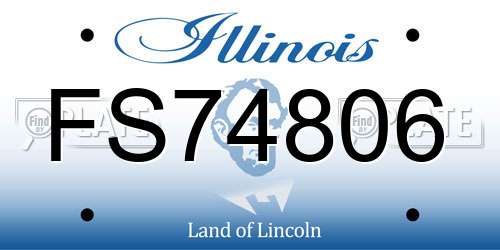 FS74806 Illinois License Plate