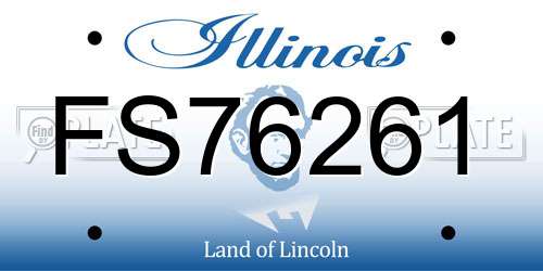 FS76261 Illinois License Plate