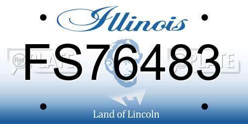 FS76483 Illinois License Plate