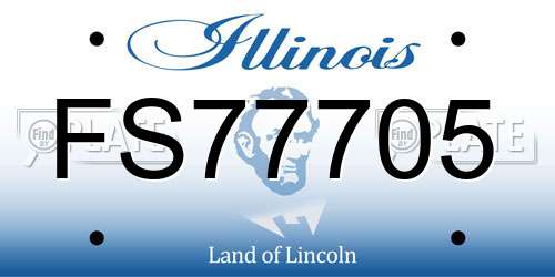 FS77705 Illinois License Plate
