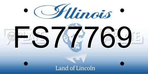 FS77769 Illinois License Plate
