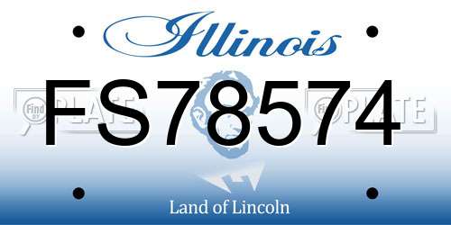 FS78574 Illinois License Plate