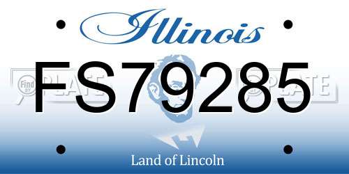 FS79285 Illinois License Plate