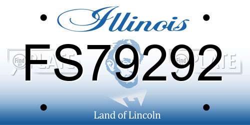 FS79292 Illinois License Plate