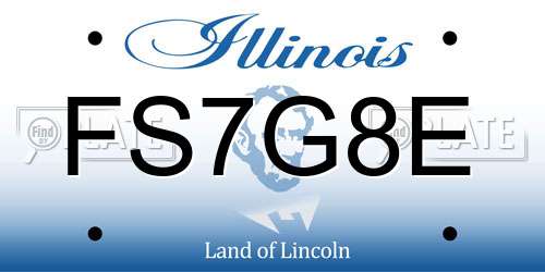 FS7G8E Illinois License Plate