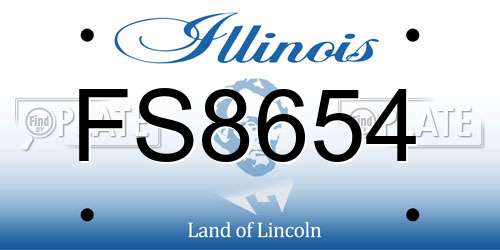 FS8654 Illinois License Plate