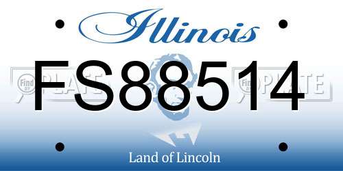FS88514 Illinois License Plate