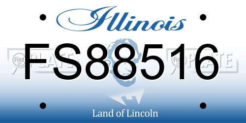 FS88516 Illinois License Plate