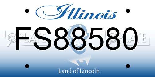 FS88580 Illinois License Plate