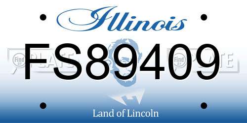 FS89409 Illinois License Plate