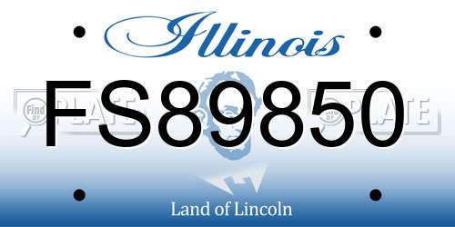FS89850 Illinois License Plate