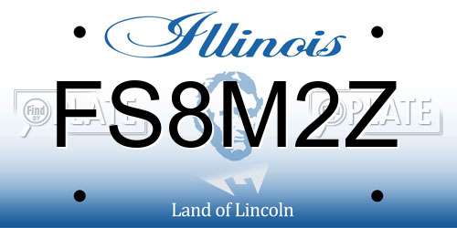 FS8M2Z Illinois License Plate